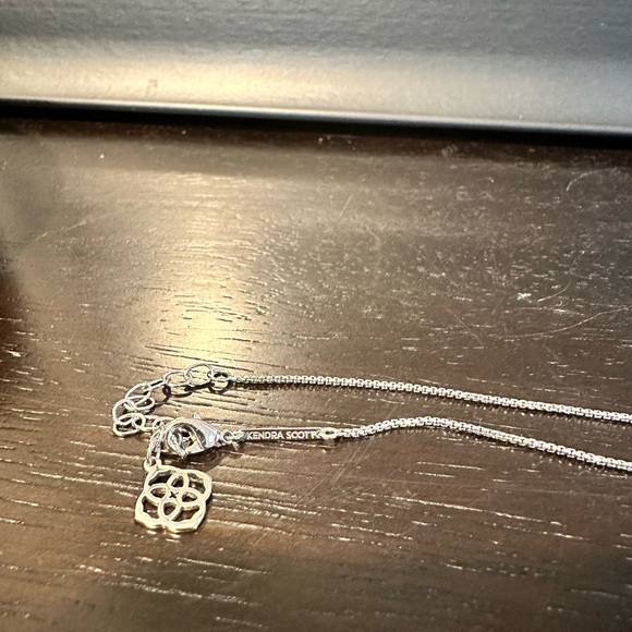 Kendra Scott Tess Black Pendant Silver Tone Necklace - Picture 6 of 6